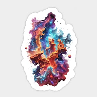 Cosmic Ballet: Nebula's Elegance in Pillars of Creation - cosmic Sticker